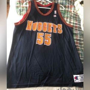 Champion Denver nuggets jersey and Mitchell & ness jersey / hat combo